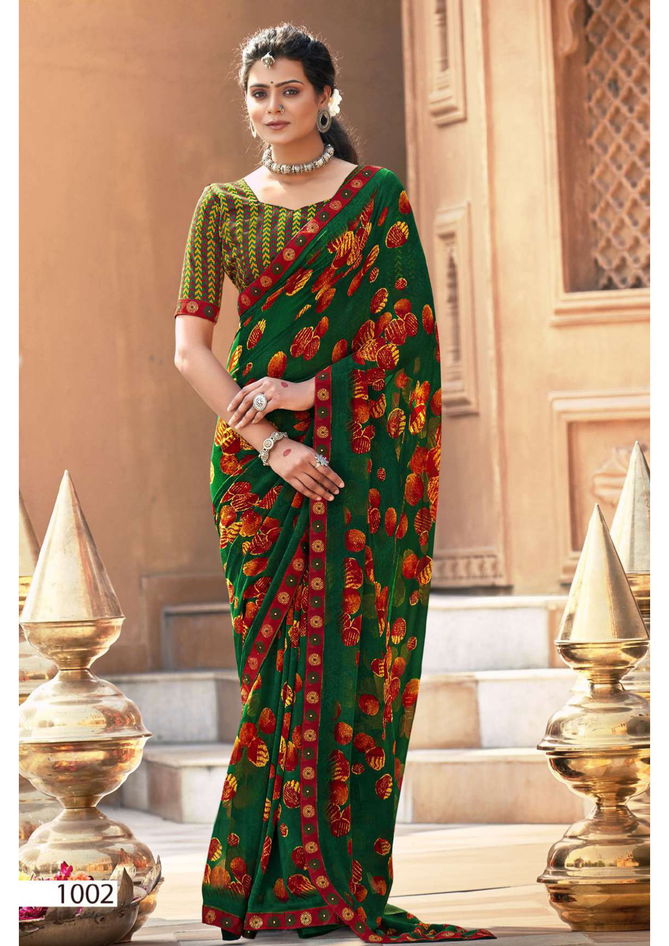 Jannat By Vallabhi Daily Wear Georgette Printed Sarees Wholesale Shop IN Surat